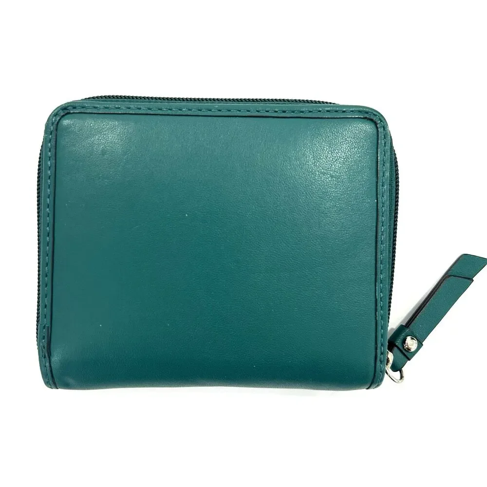 COACH Teal Leather Daisy Mia Crossbody Shoulder Bag & Matching Wallet Set